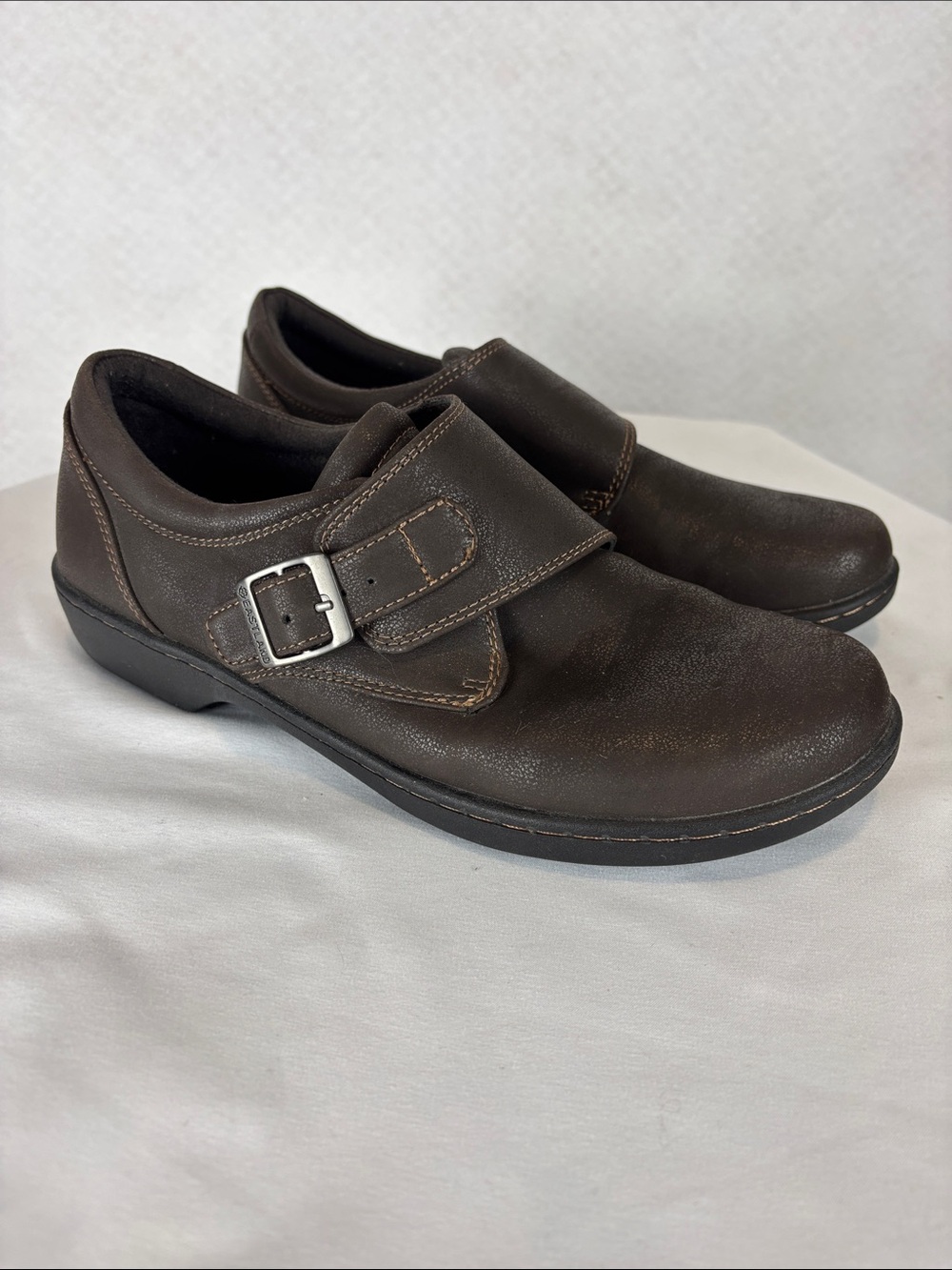 Eastland Sheri Women’s Brown Leather Mary Jane Comfort Shoes Buckle Strap US 9.5